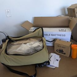 Twin Air Camping Mattress Durable Blow Up, Electric Pump, Smooth Top Mattress Cover, Inflatable, Portable