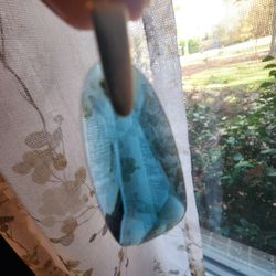 Gorgeous Vintage Large Blue Glass And Silver Kendra Scott Earrings 