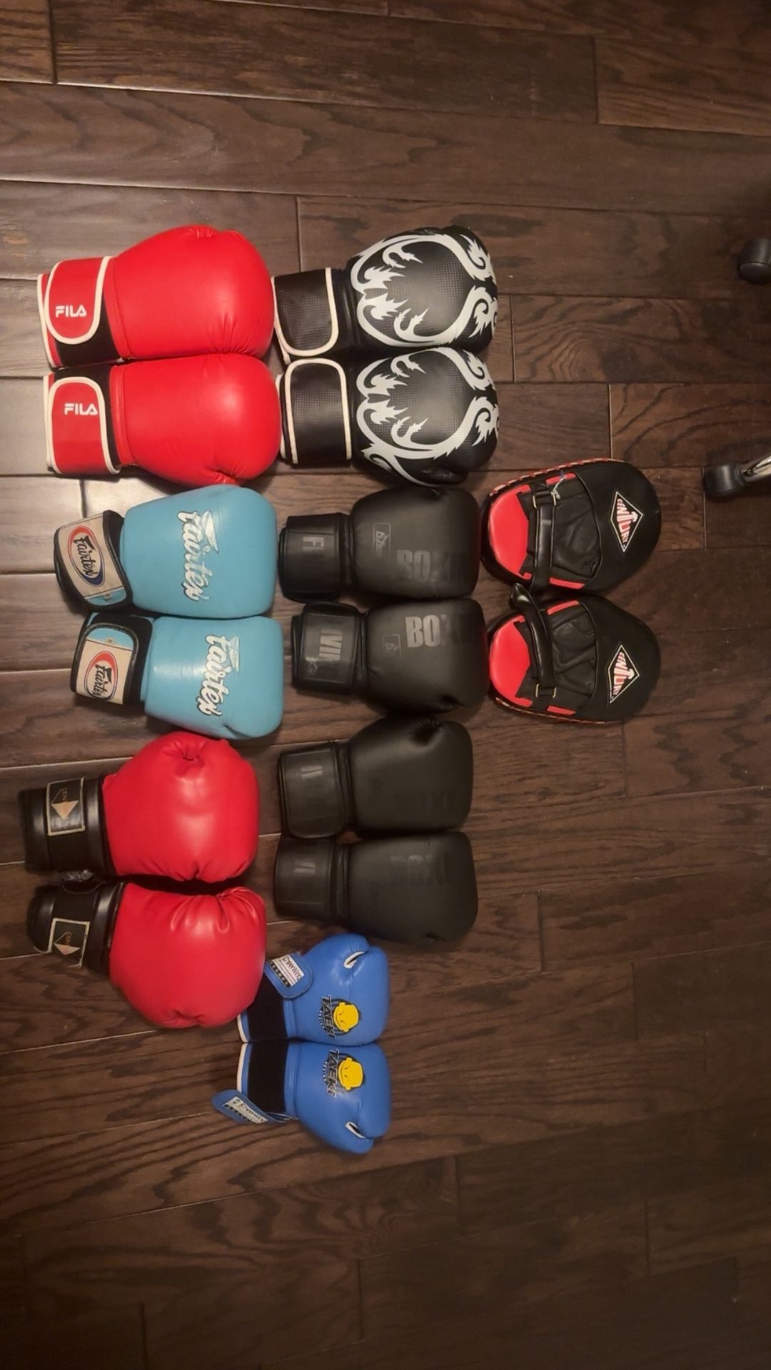 8 Used Boxing Gloves