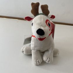 Bullseye Target Dog 2007 "Christmas Gift Card Holder" reindeer, 7” Plush NWT