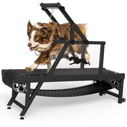 Dog Treadmill for Large/Medium Dogs, Doggy Treadmill with Brake and Plastic Track