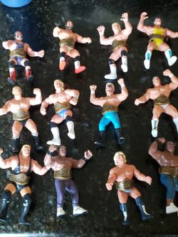 1990 wcw galoob 5" figures with belts $160