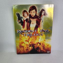 Resident Evil Trilogy Resident Evil Apocalypse  Resident Evil Extinction DVD. Good condition  no scuffs or scratches.  