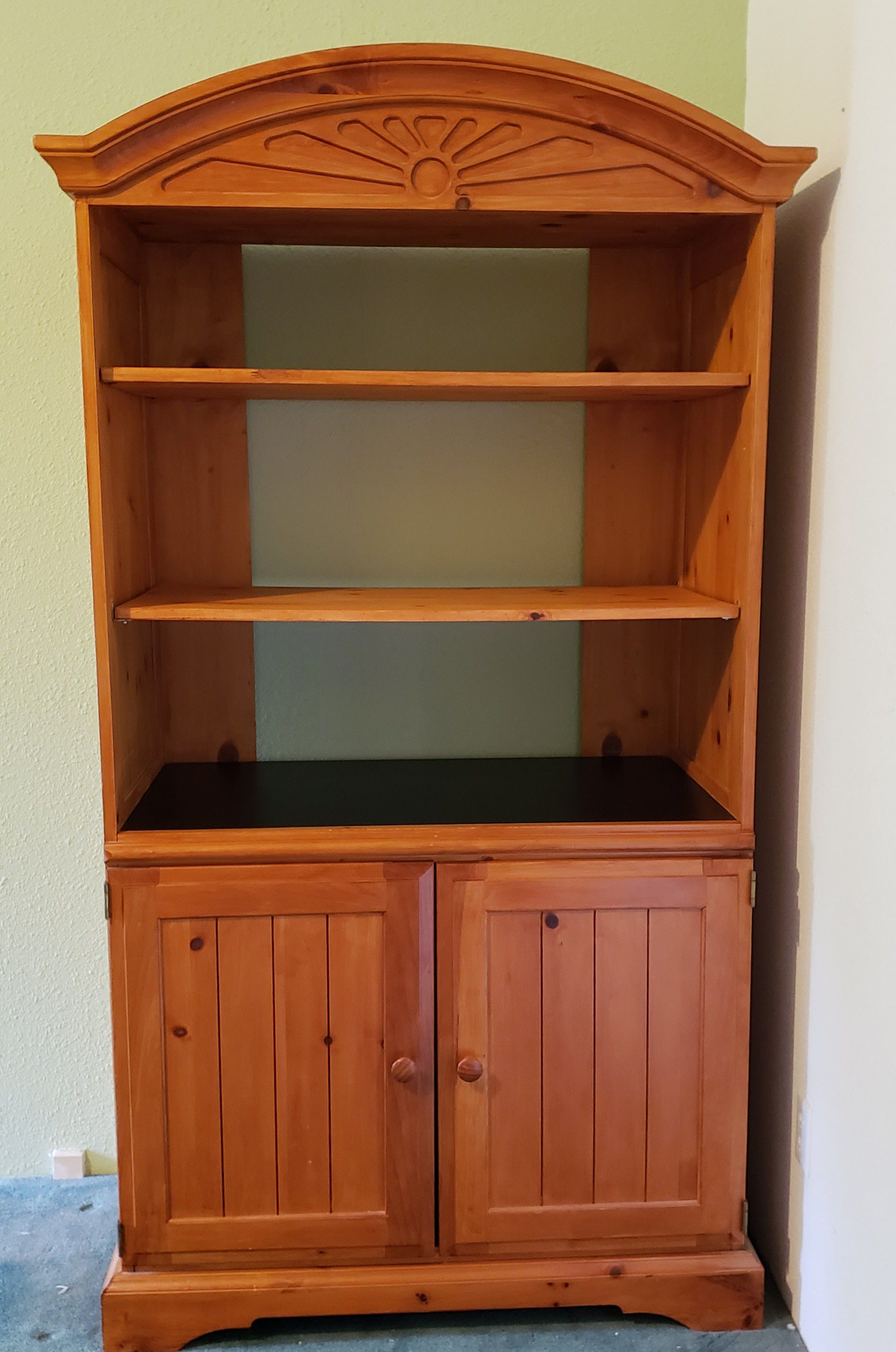 Solid wood cabinet with shelvesun