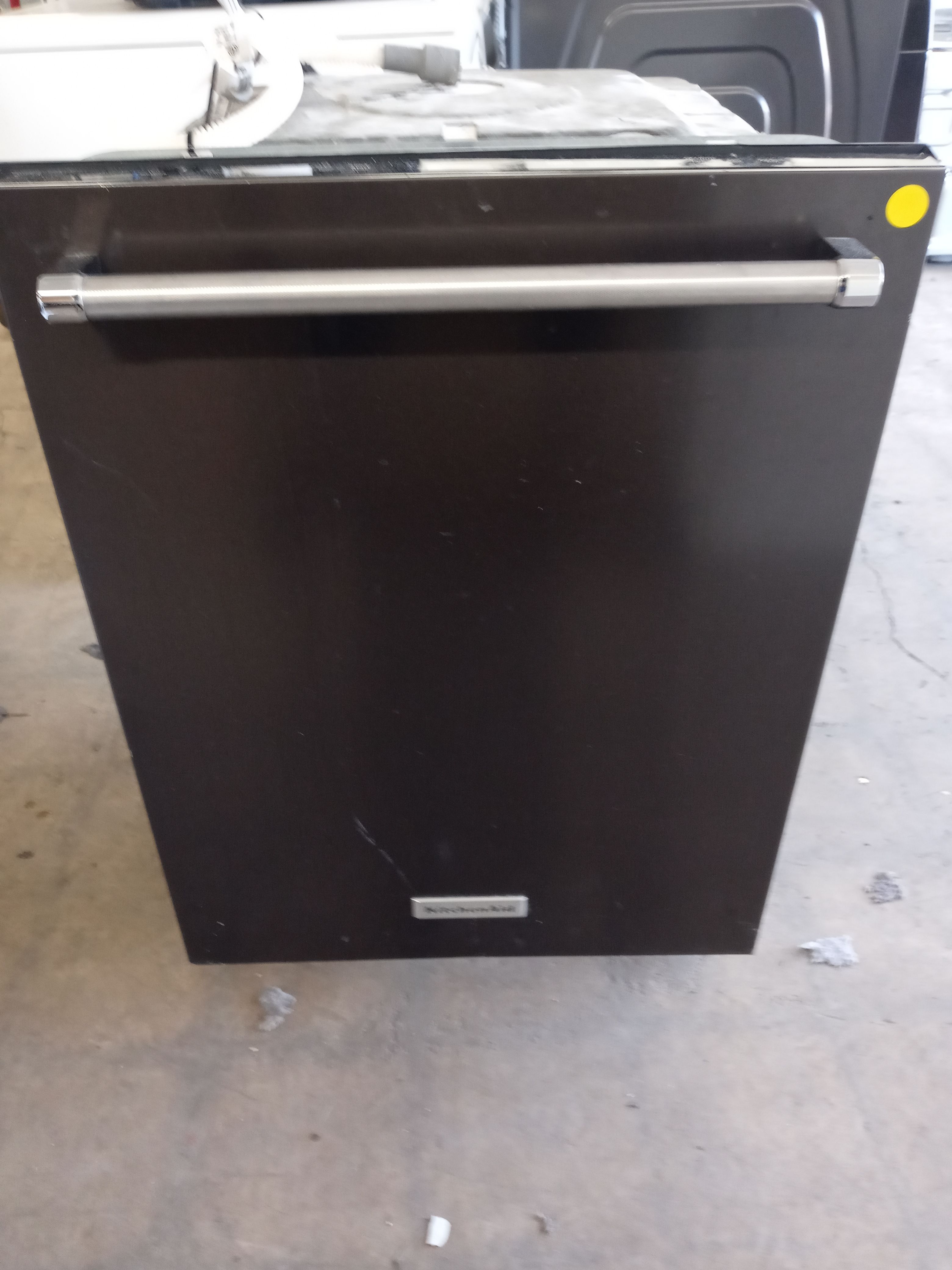 KitchenAid black stainless steel dishwasher with 3rd rack and stainless tub - Free delivery