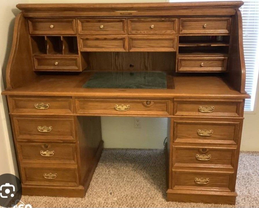 Antique Roll Top Desk