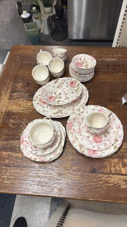 Rose Chintz  By Johnson Bros Dining Set