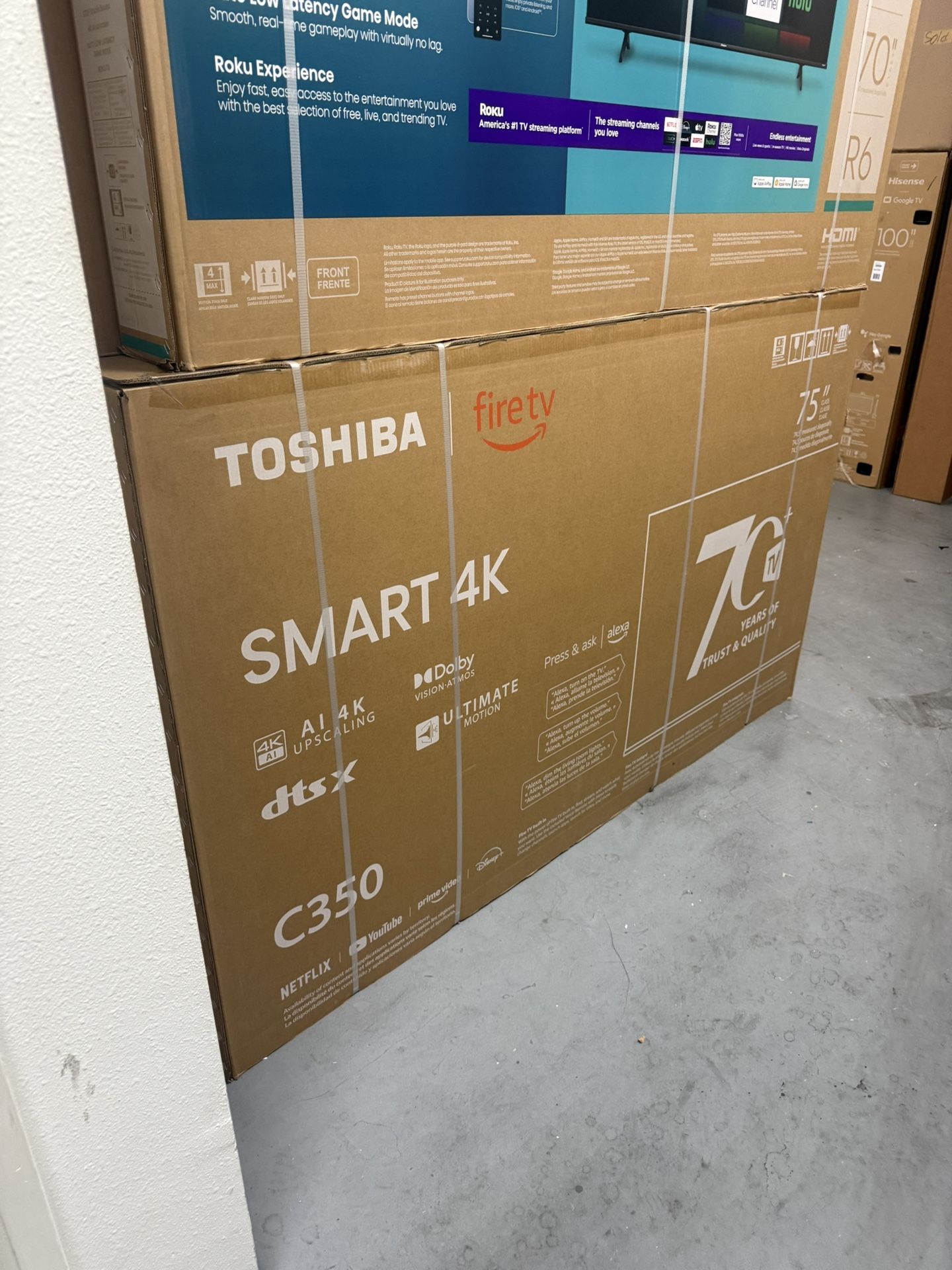75” TOSHIBA C350 4K HDR SMART TV