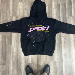 Sp5der P*NK V2 Hoodie Black