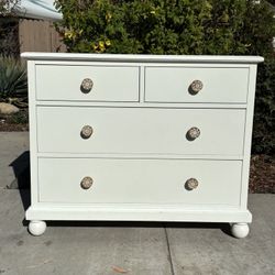 White Pottery Barn Solid Wood Dresser Chest Great Condition Originally $1,500