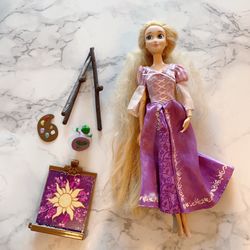 Disney Store Rapunzel Art Studio Toy Set for Children’s Doll House, Pretend, and Play