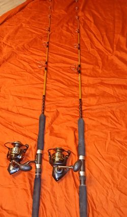 (NEW Salwater Spinning combos) 2 new Penn Battle ll 6000 & 5000 on 2) New Tiger Elite Jigging 6'6 rods