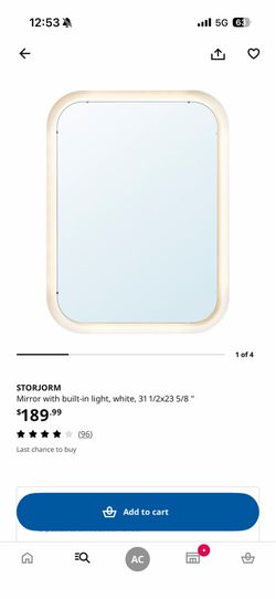Storjorm Mirror with built in light