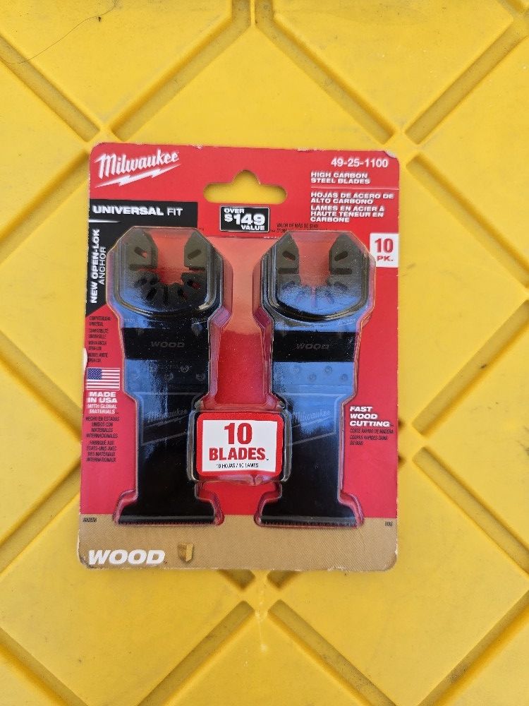 Milwaukee
1-3/8 in. High Carbon Steel Universal Fit Wood Cutting Multi-Tool Oscillating Blade (10-Pack)
