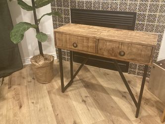 Solid Wood & Iron Console/Entry/Hall Table