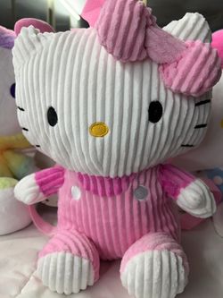 Sanrio Hello Kitty Pink Corduroy Plush Backpack