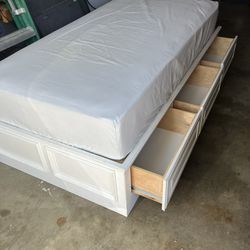 Twin Bed Platform With Storage Drawers
