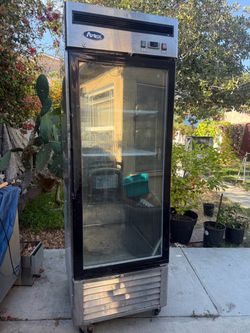 Atosa glass door reachin freezer