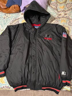 1990s Starter Atlanta Falcons winter hooded jacket XXL