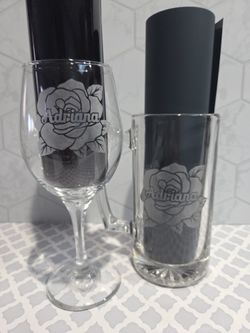 Custom Etched Wine Glass Or Beer Mug/Stein