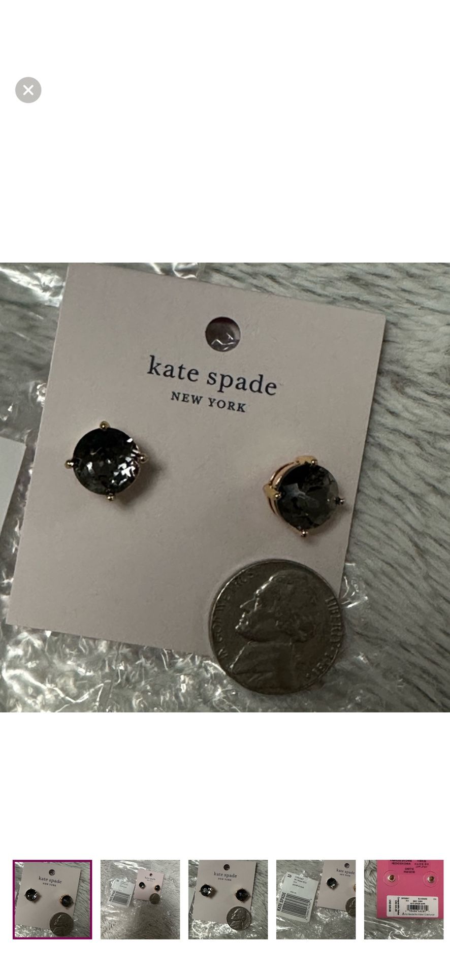 Kate Spade Earrings Black Diamond