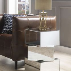 Mirrored End Table