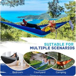 Blue Nylon Portable Hammock (NEW)