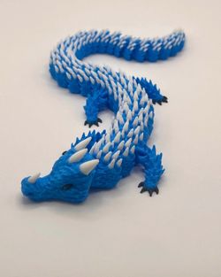 3D Printed Articulated Dragon + Axolotl – Flexible Toys