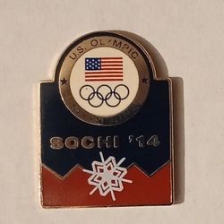 2014 United States U.S. Winter Olympic Sochi Russia Collectible Pinback Lapel Pin