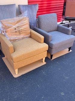 Mid-Century Modern Accent Chairs Set of 2
