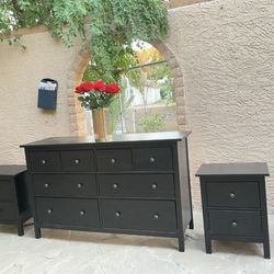 IKEA Hemnes Dresser + Nightstands 