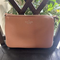 Kate Spade New York Triple Gusset Crossbody, Warm Gingerbread