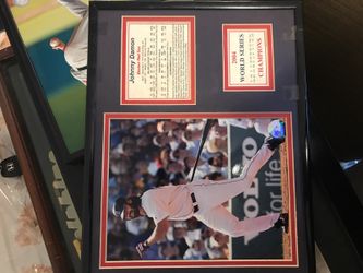 Framed Johnny Damon poster