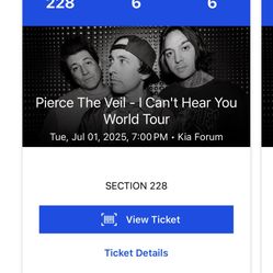 Pierce The Veil Concert Tickets (READ DESCRIPTION)