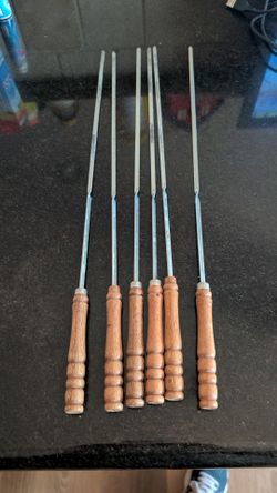 Set of Wooden Handle BBQ Skewers