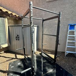 Gym Rack, Bars, Weights and Accessories 