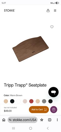 Stokke Tripp Trapp Seatplate Warm Brown