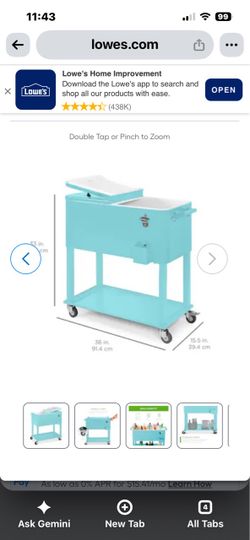 Rolling cooler cart