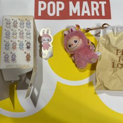 Pop Mart The Monsters LABUBU Pin For Love  Plush Pendant HEART Secret
