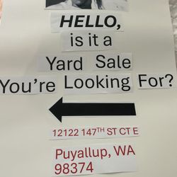 Yard Sale- South Hill June 14-15 & 21-22