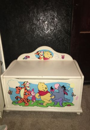 Kids Wooden Toy Box Winnie The Pooh And Friends For Sale In