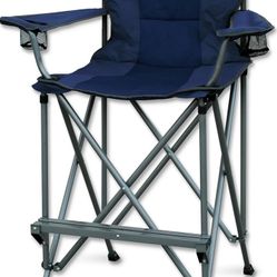 Extra Tall Folding Director Chair, Blue，Set of  2