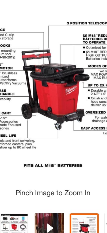Just The Vacuum Only With Crate And Tubes NO BATTERIES