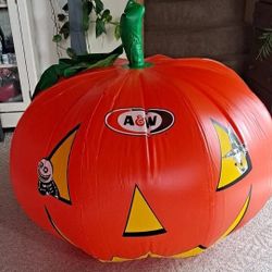 RARE Nightmare Before Christmas Jack Skellington BLOW UP Pumpkin A&W PROMOTION HALLOWEEN 

