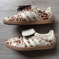 Adidas Samba Brown & White cow print