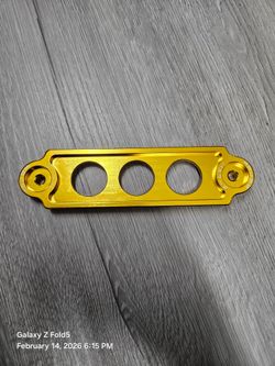 Brand New Password JDM Billet Gold Battery Tie down 1992-2000 Civic & 1994-2001 Integra