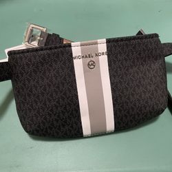 Logo Belt Bag With Stripe