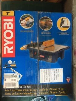 Ryobi 7" Tabletop Wet Tile Saw