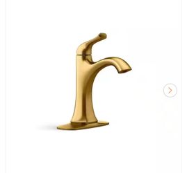 Sundae Single Handle Single Hole Bathroom Faucet in Vibrant Brushed Moderne Brass