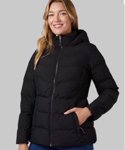 WOMEN'S MIDWEIGHT PUFFER TECH JACKET - BLACK / M